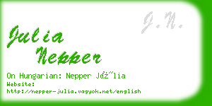 julia nepper business card
